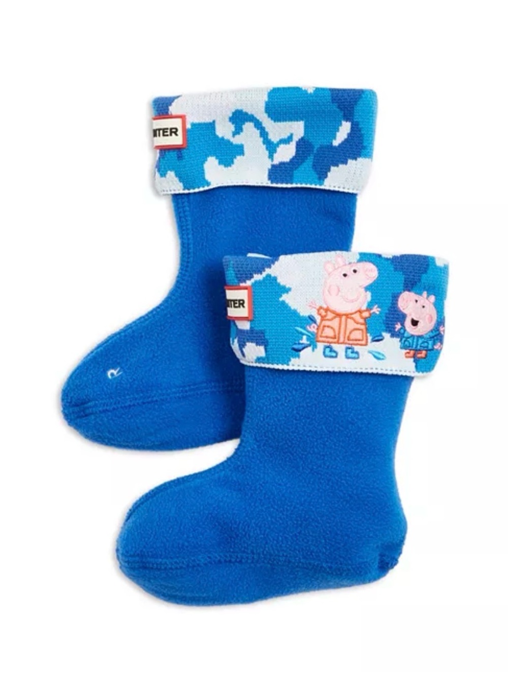 Hunter Kids Blue Peppa Pig Fleece Boot socks